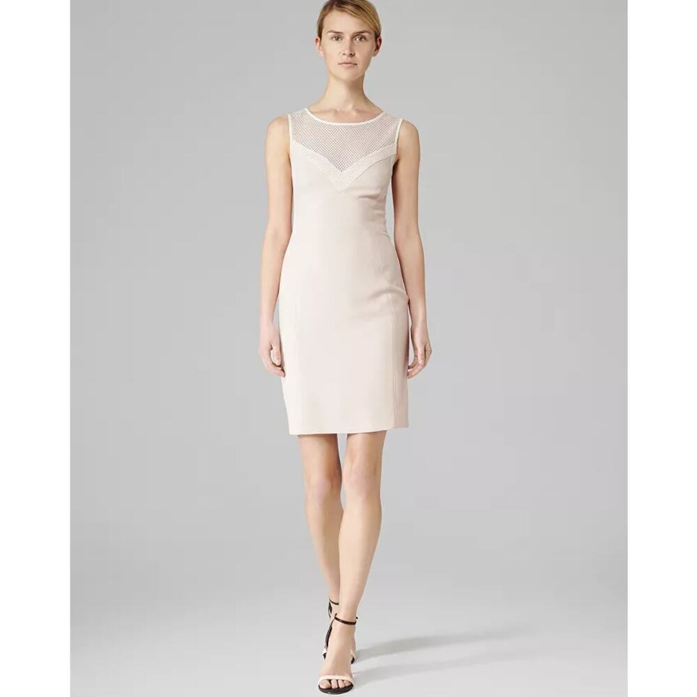 Reiss Lansky Sheath Dress Faint Rose Size 0 NWT - Picture 2 of 6